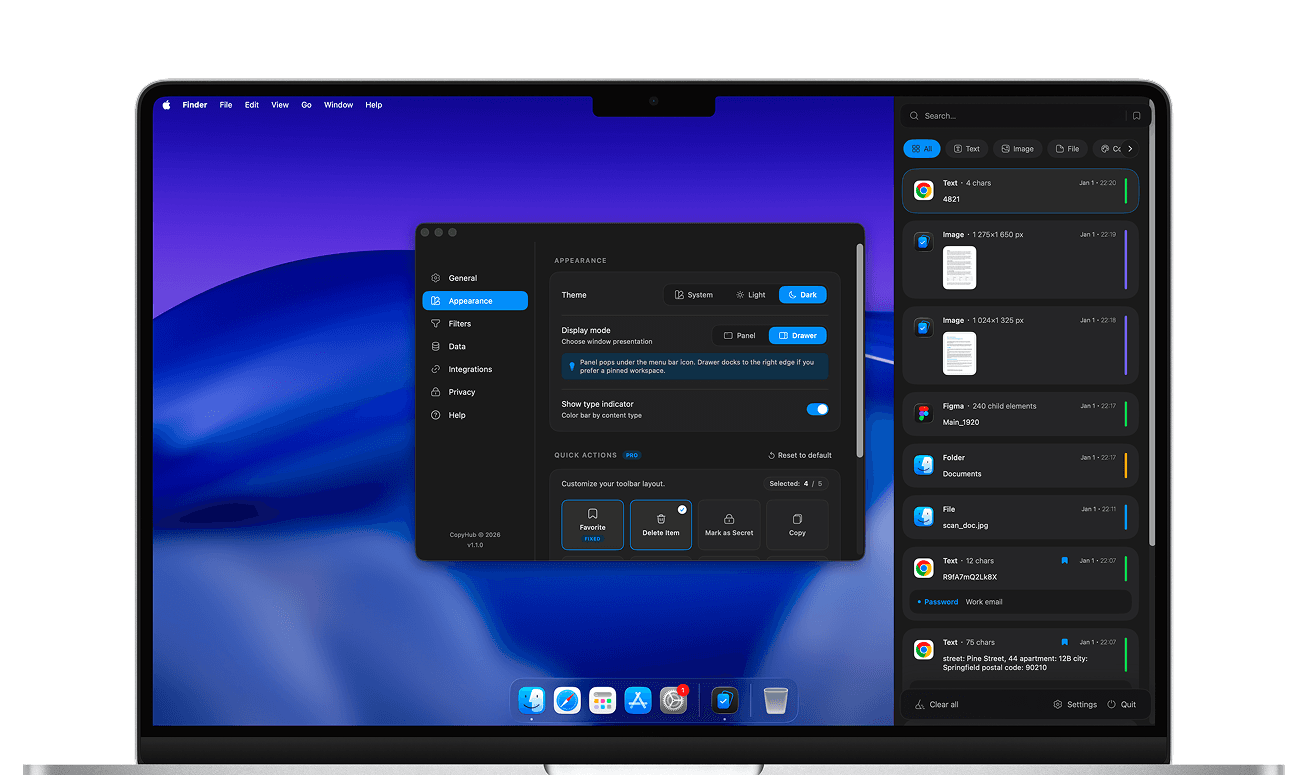 CopyHub macOS app